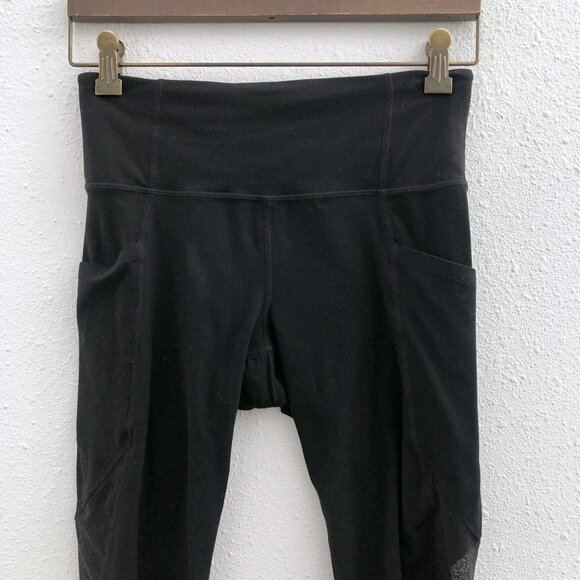 ATHLETA Black Side Pocket High Rise Legging Mesh Small Size - Picture 5 of 11